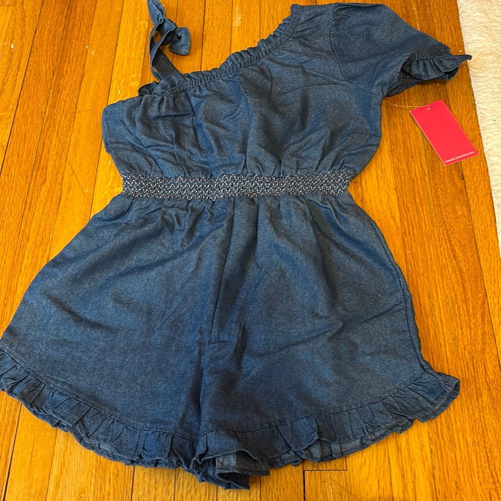 NWT girls Vince Camuto denim romper